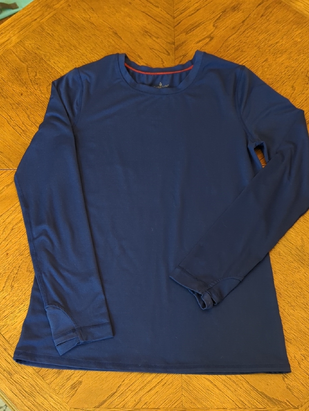 Cuddl Duds Far-infrared Enhance Navy Crewneck Longsleeve Tee